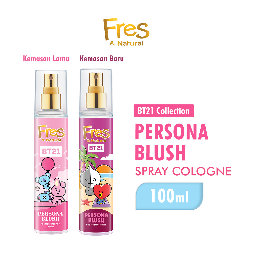 Fres & Natural Spray Cologne BT 21 Persona Blush Botol 100 ml x2 - Gambar 2