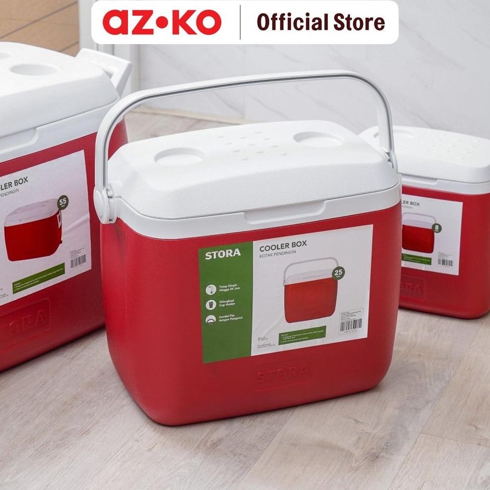 AZKO Stora 25 ltr Flip Box Pendingin Boks Pendingin Tempat Penjaga Suhu Dingin Kontainer Minuman Kot