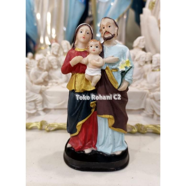Uk-68 Tu26 Patung Keluarga Kudus Berdiri Warna Italy - Patung Keluarga Kudus 12Cm - Patung Keluarga 
