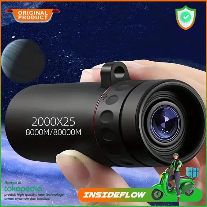 Teropong Mini Monokular / Monocular Portable Travel HD BAK4 2000x25