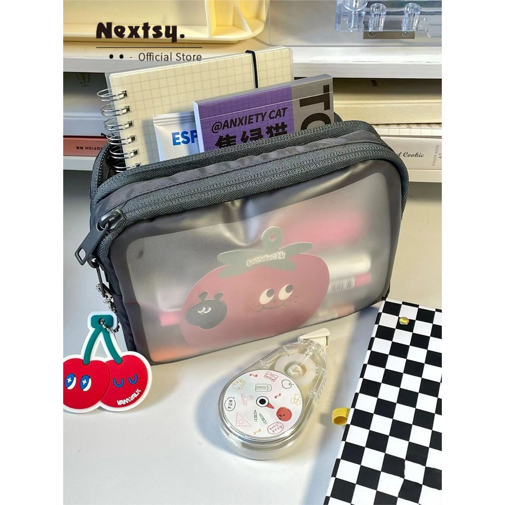 

Nextsy Tas Alat Tulis Multifungsi Tempat Pensil Kotak Pensil Dua Lapis Buram Dengan Beberapa Kompartemen