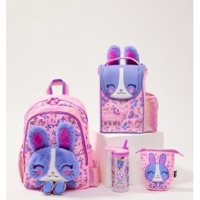 Smiggle Movin Junior Backpack Lunchbag Bunny Pink Purple