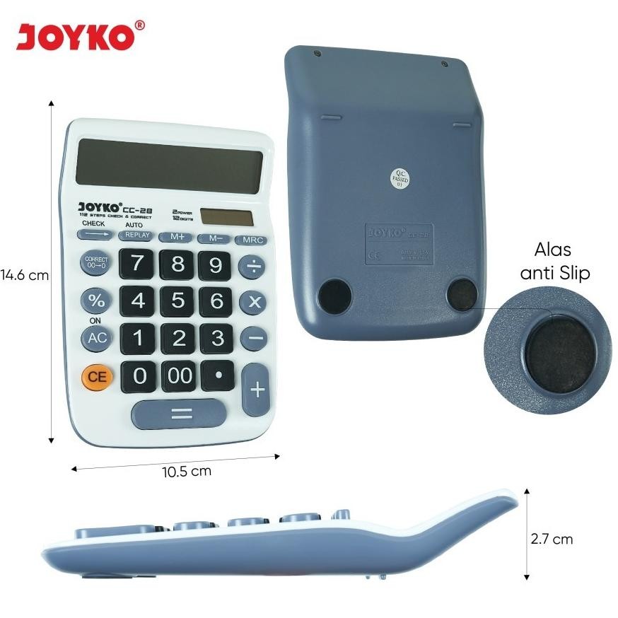 

Jy-56 Koe-1116 Joyko Cc-28 Kalkulator Check Correct 12 Digit -Calculator Desktop Cc28 Sale