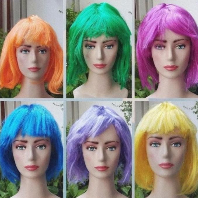 Wig / Rambut Palsu Bop Warna Warni
