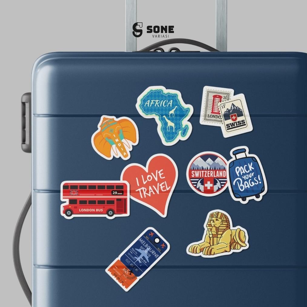 

Bisa COD Sticker Pack Travel Vintage Paper Vinyl Waterproof untuk Koper Laptop Tumbler Jurnal Buku Helm VNM-91