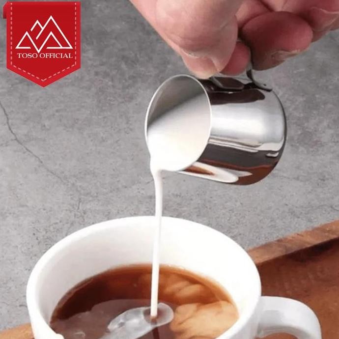 Milk Jug Kopi Mini Creamer Cup Stainless Gelas Takar Susu Gula Cair Gelas Madu Espresso Sugar Pot Al