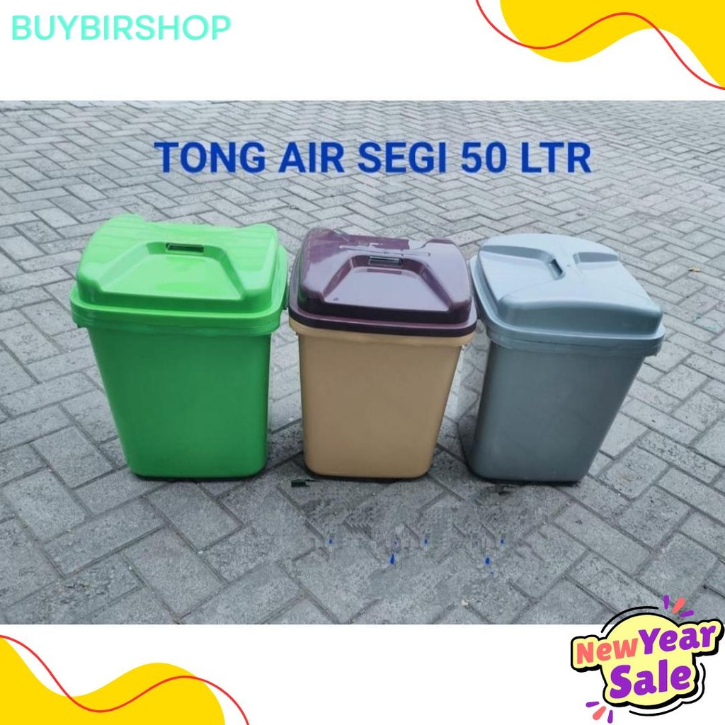 Diskon 50% Tong Air Plastik Persegi 50 Liter/ Tong Kotak Plastik/ Tong Sampah Kotak