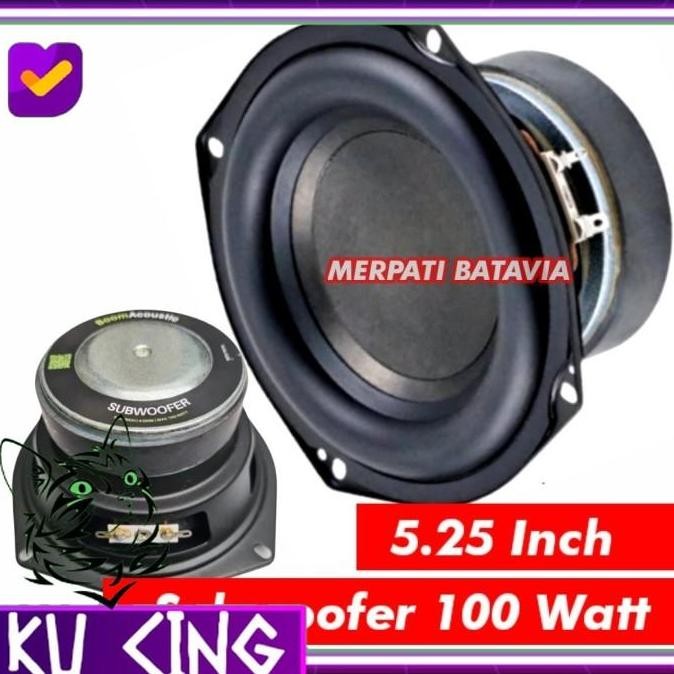 DF185>> Speaker Subwoofer 5.25 Inch 100W 4 Ohm Bass Woofer 5.25 Inci 100 Watt