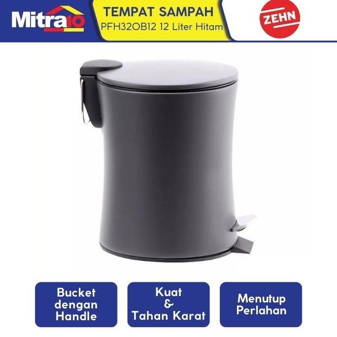 Promo Zehn Tempat Sampah 12 Liter Pedal Soft Close Iron