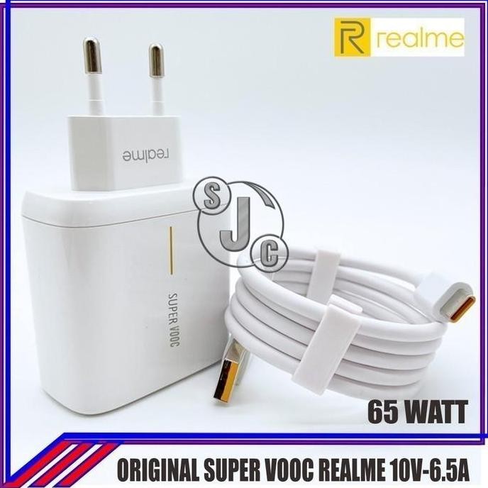 DB83 >> Charger Copotan Realme 7Pro/8 pro Superdart 65 watt Original Bawaan Hp