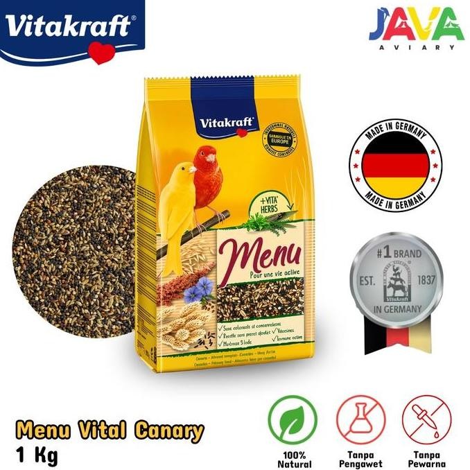 PROMO - Vitakraft Menu kg Pakan Premium Kenari Import/Local Semua jenis Kenari - Canaries Bird Food 