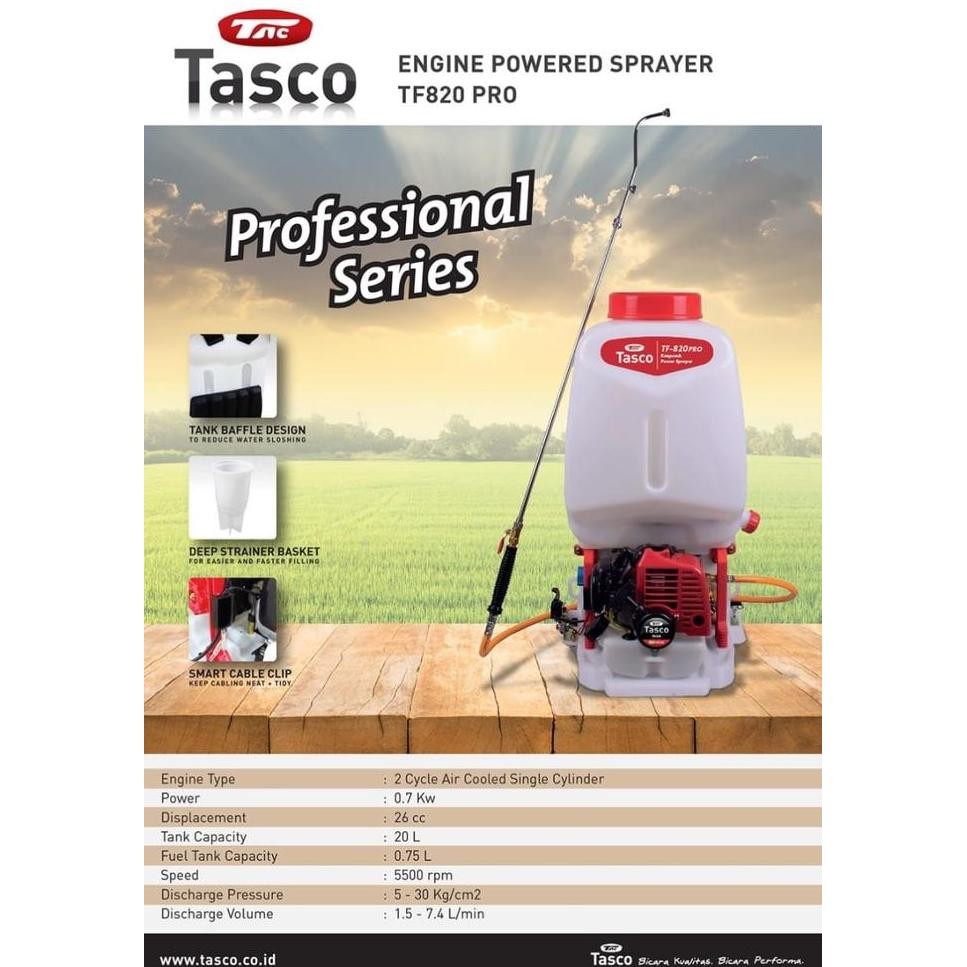 Sprayer Tasco Tf 820 Pro / Mesin Semprot Hama Tasco Tf 820 Pro