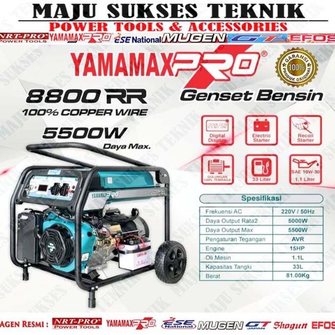 Genset Yamamax Pro 8800Rr 5500 Watt 8800Rr Generator Listrik 5.5Kw
