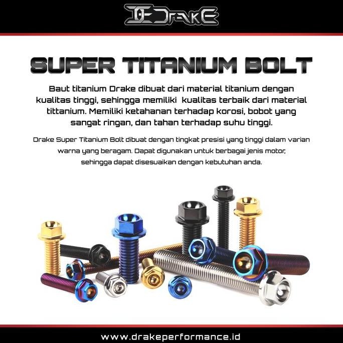 Murah Drake Titanium Baut Cvt,Baut Kaliper Honda Vario 150 Original
