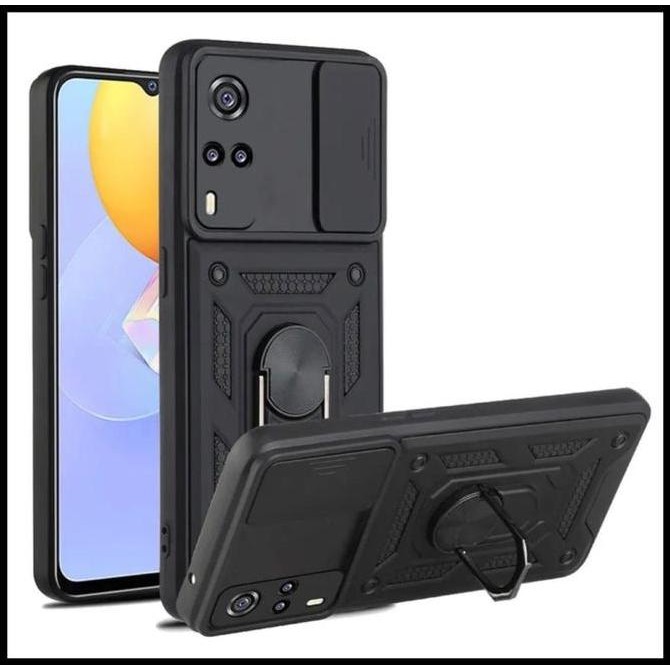 DE152 >> Vivo Y53s NFC 4G / Y51A / Y51 2020 Gundam Slide iRing Original Hard Case Soft Casing Siliko