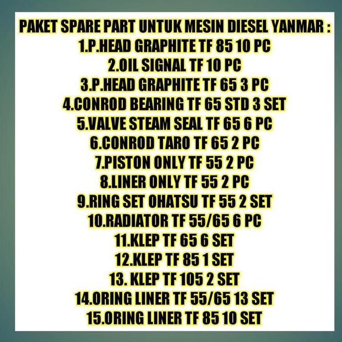 Paket Hemat Yanmar Diesel Engine