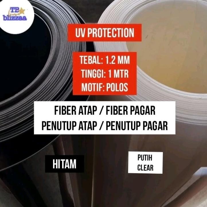 Fiber Pagar 1.2mm Tebal Premium Fiber Atap Polos 1M Anti UV (MHN BACA DESKRIPSI) Penutup Pagar 1.2mm