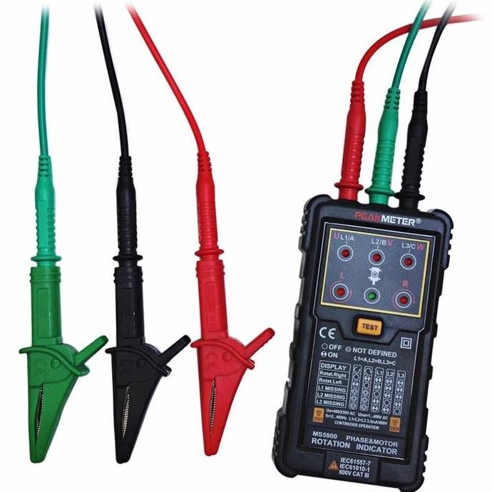 Digital 3 Three Phase Indicator Rotation Sequence Meter Tester MS5900