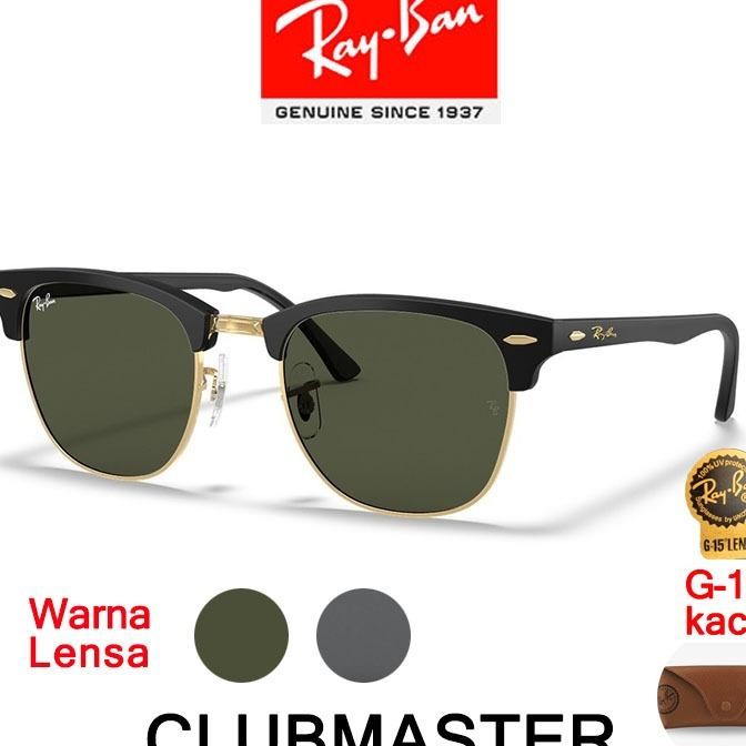 Kacamata Hitam Rayban Sunglasses Clubmaster Classic Rb3016 Lensa Kaca Priawanita