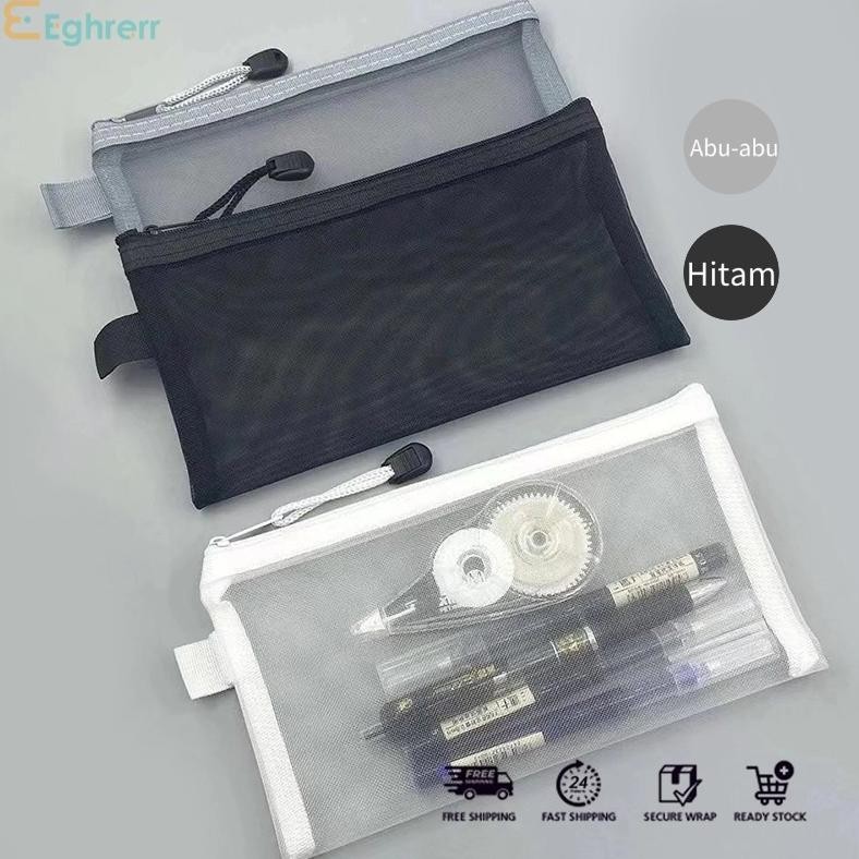 

D-54 Eeghrerr Tas Pensil Tas Pena Jala Transparan Sederhana Khusus Untuk Tempat Pensil Ujian Siswa