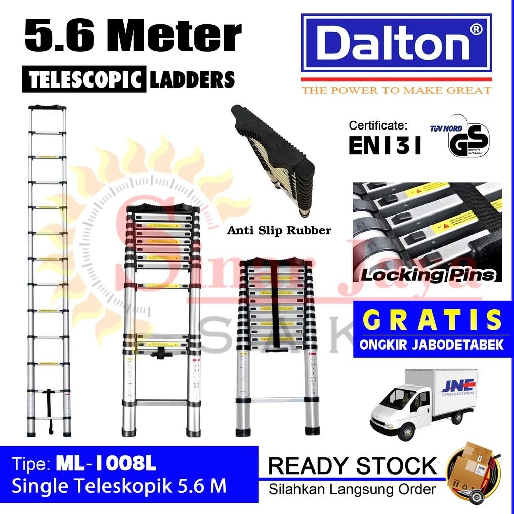 Tangga Lipat Teleskopik 5.6 Meter Dalton ML-1008L | Tangga Teleskopik Single Straight Lurus | Tangga