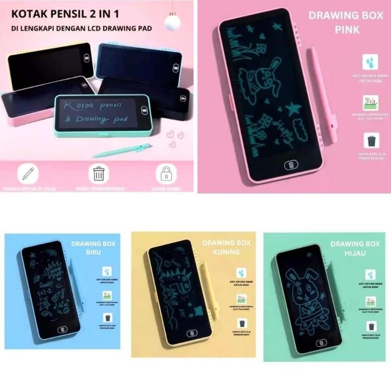 

Azq-16 Kotak Pensil 2 In 1 Di Lengkap Dan Lcd Drawing Pad