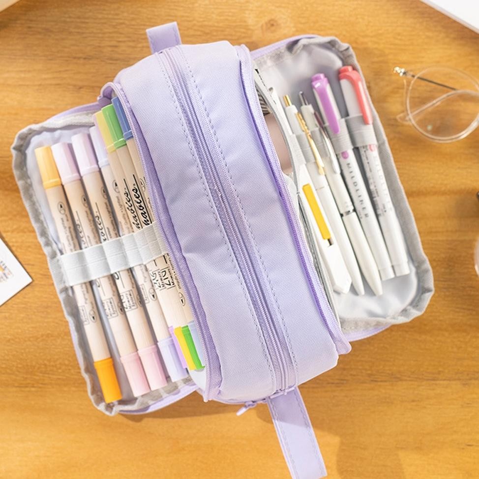 

Dgh-43 [Cod] Kotak Pensil Angoo Kapasitas Besar Kotak Alat Tulis Sederhana Tempat Pensil Multifungsi Dua Lapis Perlengkapan Sekolah Siswa