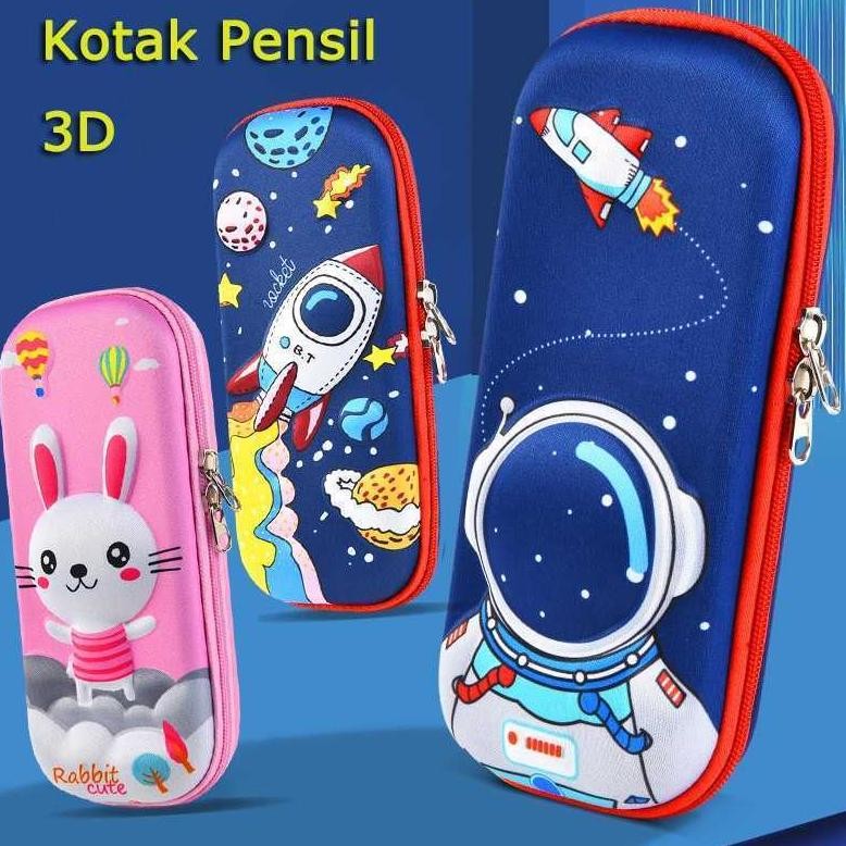 

Ukd- Tempat Pensil Aesthetic 3D Tempat Pensil Anak Laki Laki Waterproof Kotak Pensil Anak Perempuan Alat