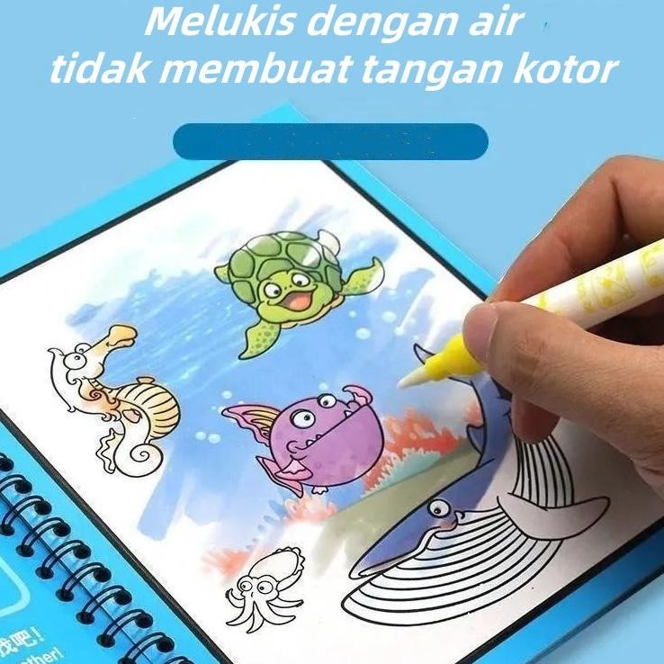 

Rg-4 Magic Water Book/Magic Water Pen / Buku Gambar Ajaib / Mainan Edukasi Anak Rg-4