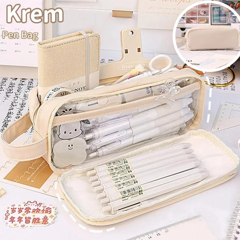 

Super Sale Loooopy Pencil Case Large Capacity Pencil Case Simple Japanese Stationery Storage Bag School Office Supplies Super Sale