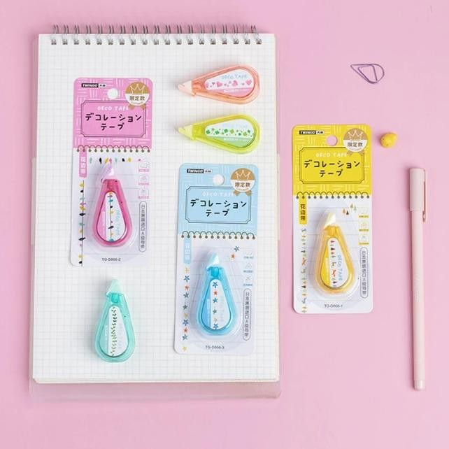 

Uk-68 Twingo Deco Correction Stempel Roller Roll Stamp Tape Tg-D866 Portable Diy Untuk Scrapbook / Kartu Jurnal Journaling Idea Dekorasi Art Craft Harga Grosir Ready Cod Pita Koreksi Korektor Renda Hadiah Alat Tulis Import Grosir Cod Uk-68