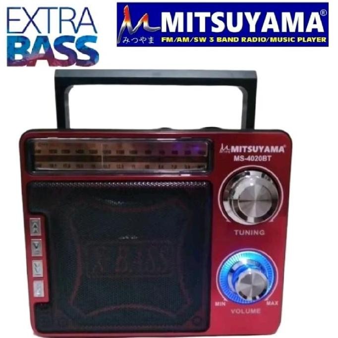Radio Digital Mitsuyama X-Bass Ms-4020Bt Classic Fm Radio/Am/Sw/Fm Suara Kencang Promo Murah Salon K