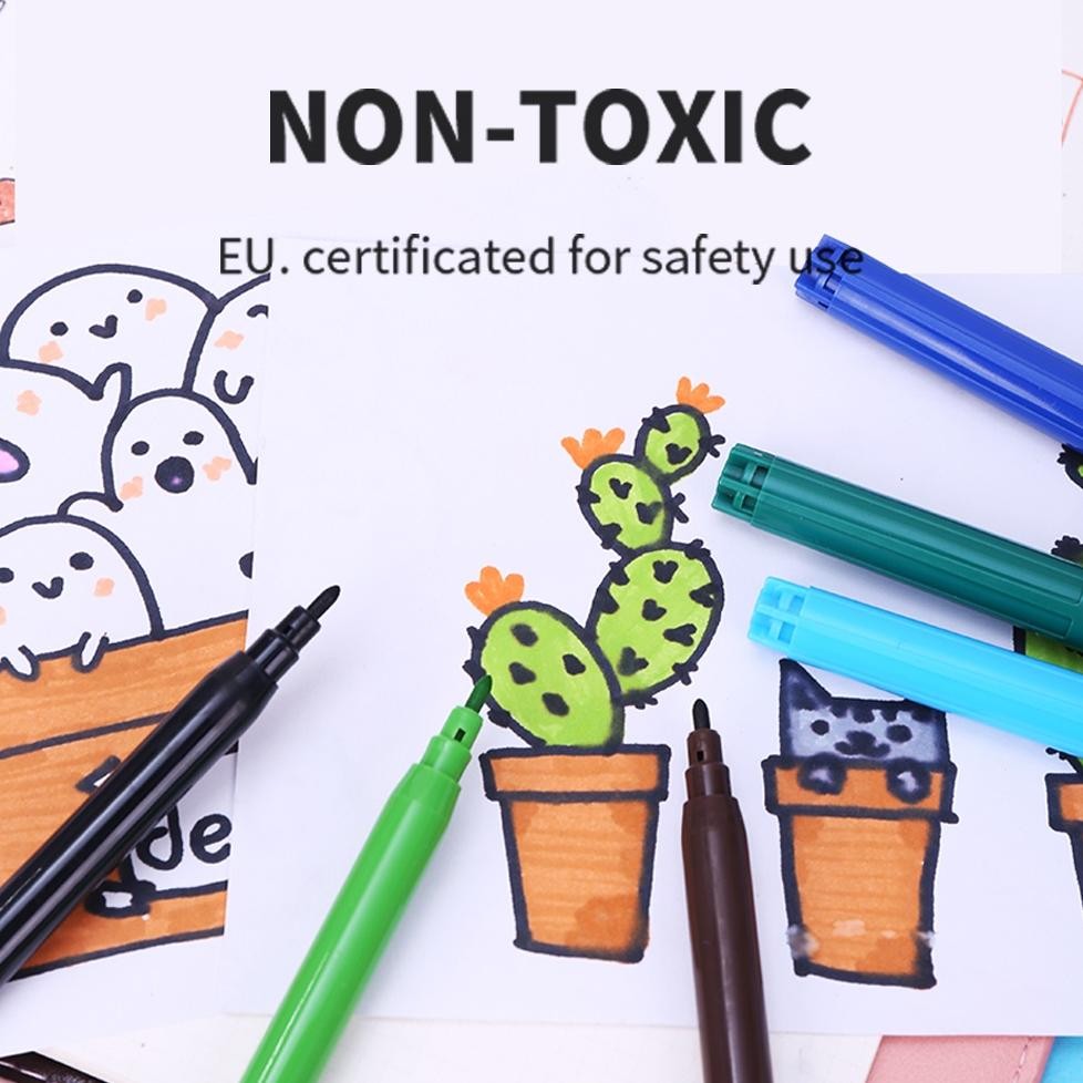 

Qw-45 Deli Spidol 18 Warna Tidak Beracun Warna Cerah Ec10010 Qw-45