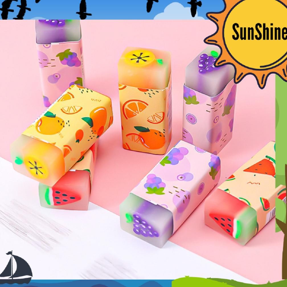 

Rt-69 Sunshine Fancy Selusin / 12 Pcs Penghapus Karet Motif Buah Lucu / Fruit Eraser Pe0003 Rt-69