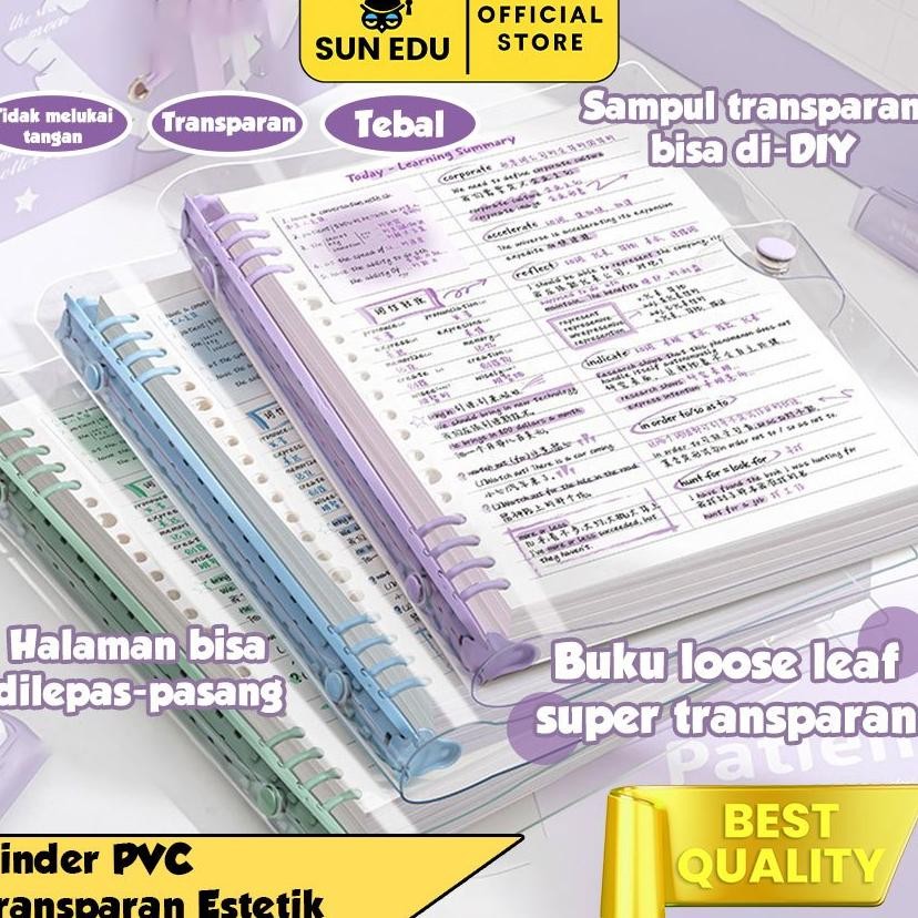 

Buku Tulis B5 Sekolah Lucu Buku Loose Leaf Ring Aesthetic Buku Binder Lucu Sampul Buku Aesthetic