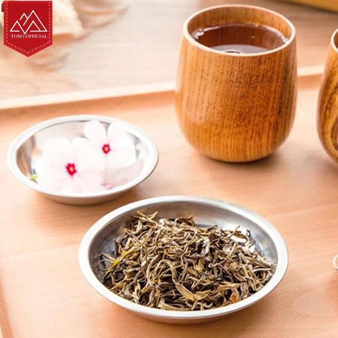 Piring Kecil Pisin Wadah Saus Sambal Bumbu Kecap Stainless Sauce Plate Allshop