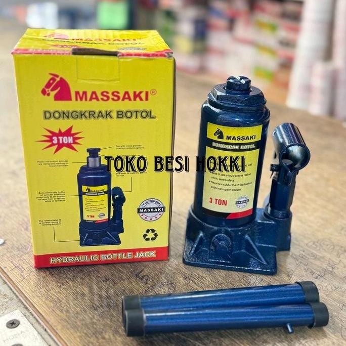 Dongkrak Botol Hidrolik 3 Ton / Hydraulic Jack 3 Ton Massaki