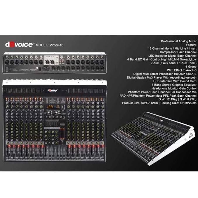 Murah Mixer Dbvoice Victor16 / Victor 16 Mixer 16Chanel Original