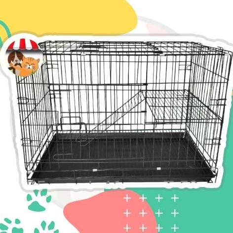 TERBARU - Kandang Kucing Kelinci 2 Tingkat 2 Pintu Tanpa Roda