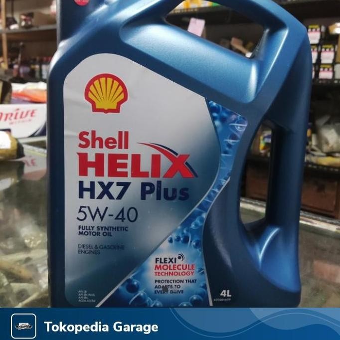 TERBARU - New shell Helix hx7 10w-40 Galon 4 liter tembus / verified QR barcode