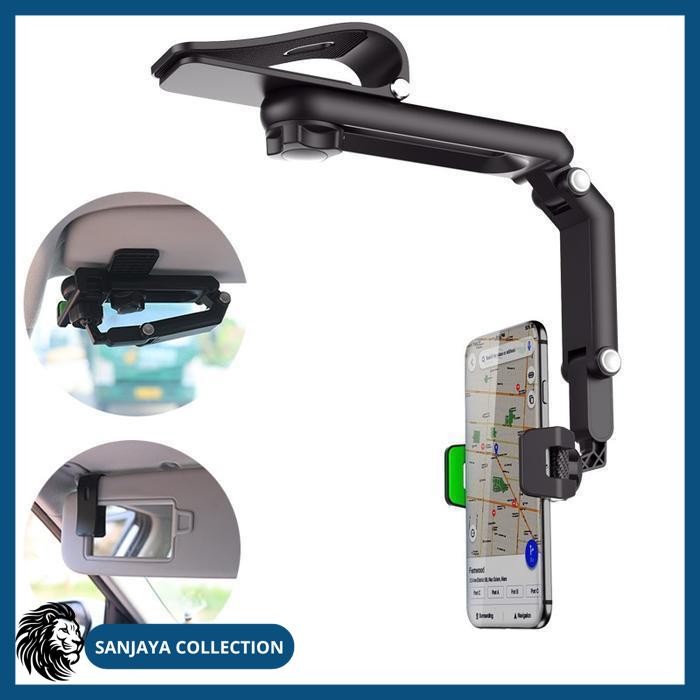 DUDUKAN SMARTPHONE HP PHONE HOLDER 1080 SUNVISOR 360 MOBIL   TERMURAH