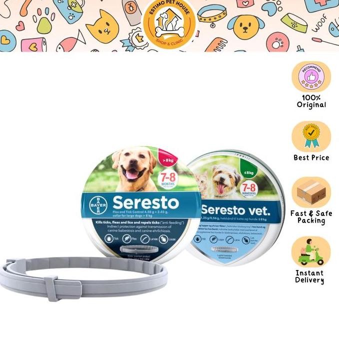 TERBARU - SERESTO Collar Cat & Dog Kalung Anti Kutu Anjing Kucing Anti Flea & Tick
