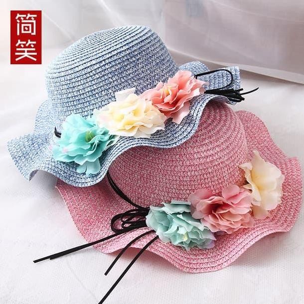 TERBARU - Topi pantai anak/Topi pantai import/Topi pantai bunga/Topi pantai