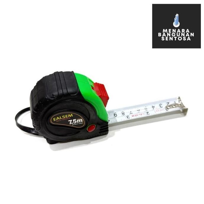 Kualitas terbaik] Meteran Karet 7.5 m (7.5m) / Rol Meter Tukang Self Stop
