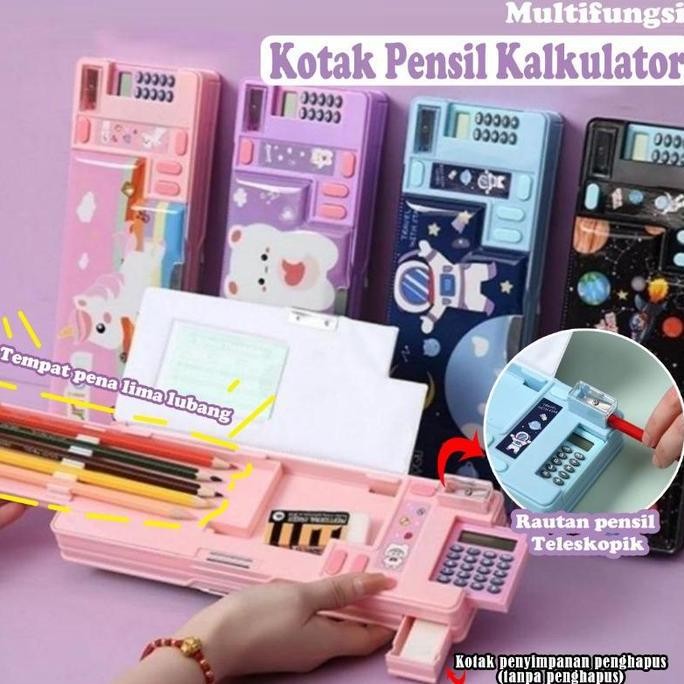

Kotak Pensil Kalkulator Dua Lapis Multifungsi Kotak Penyimpanan Alat Tulis Pop-up Kapasitas Besar Dengan Rautan Pensil Komputer Kotak Penyimpanan Alat Tulis Hadiah Siswa Alat Tulis Cocok Untuk Anak Laki-laki Dan Perempuan Stationery GT