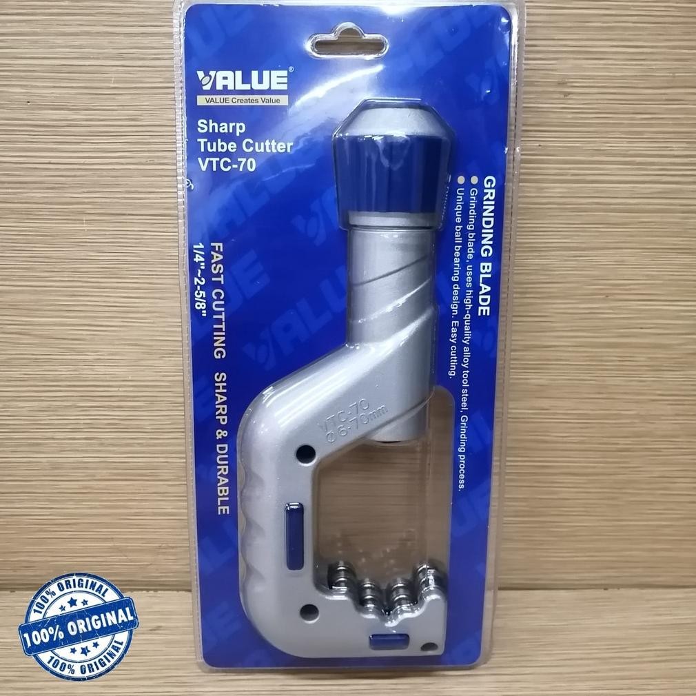 

TUBE CUTTER VALUE VTC 70 1/4" ~ 2 5/8" - PEMOTONG PIPA TEMBAGA