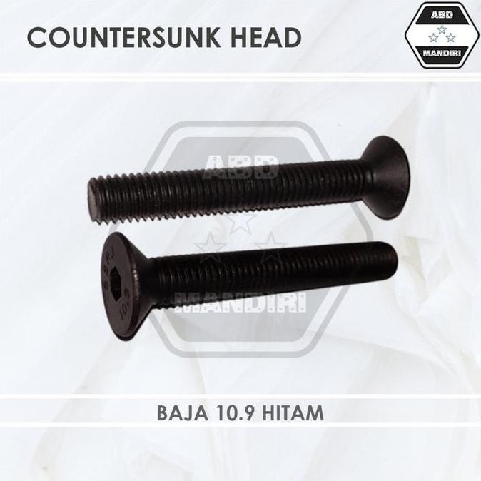 Baja Hitam 10.9 Baut Verseng L / Jfl M20 X 80 ( Countersunk ) M20X80