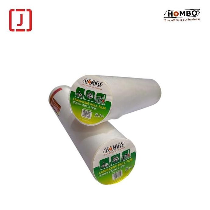 

Premium Hombo Plastik Laminating Roll Matte 330mm x 32mic x 150m - Plastik untuk Mesin Laminating roll