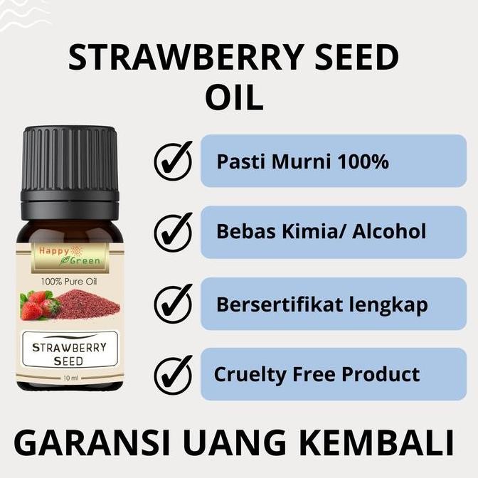 

Happy Green Virgin Strawberry Seed Oil - Minyak Biji Strawberry Murni