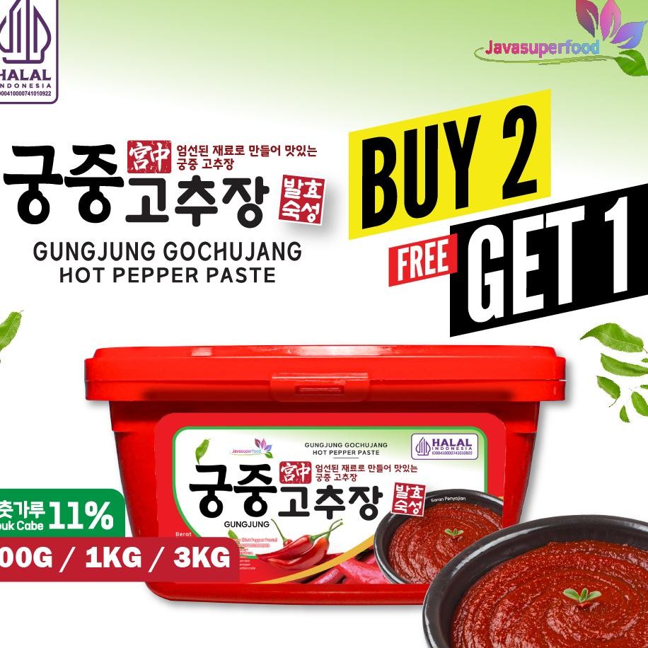 

(Promo Buy 2 Get 1) Halal Gungjung Gochujang Hot Pepper Taste / Pasta Cabai Pedas Korea